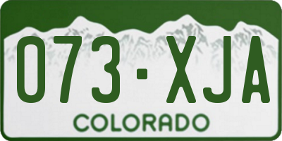 CO license plate 073XJA