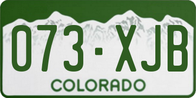 CO license plate 073XJB