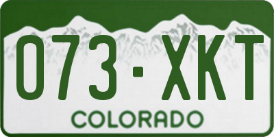 CO license plate 073XKT