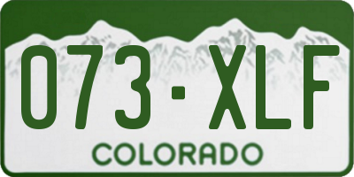 CO license plate 073XLF
