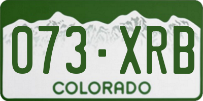 CO license plate 073XRB