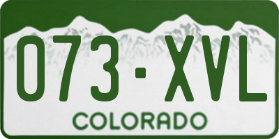 CO license plate 073XVL