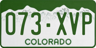 CO license plate 073XVP