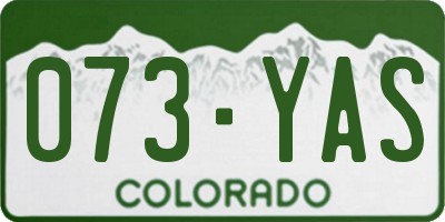 CO license plate 073YAS