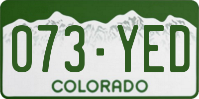 CO license plate 073YED