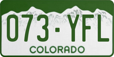 CO license plate 073YFL