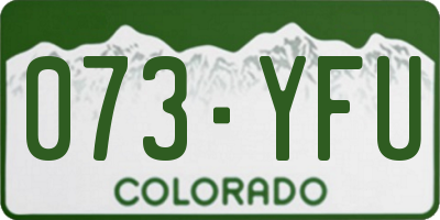 CO license plate 073YFU