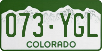 CO license plate 073YGL