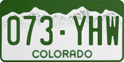 CO license plate 073YHW