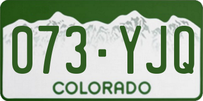 CO license plate 073YJQ