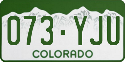 CO license plate 073YJU