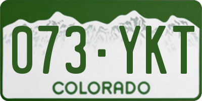 CO license plate 073YKT