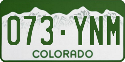 CO license plate 073YNM