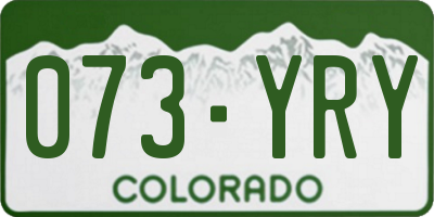 CO license plate 073YRY