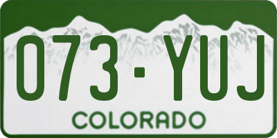 CO license plate 073YUJ