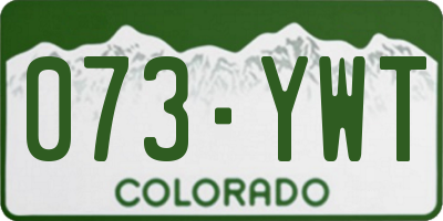 CO license plate 073YWT