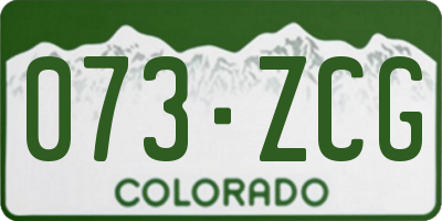 CO license plate 073ZCG