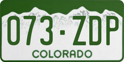 CO license plate 073ZDP