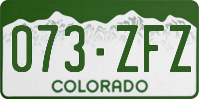 CO license plate 073ZFZ