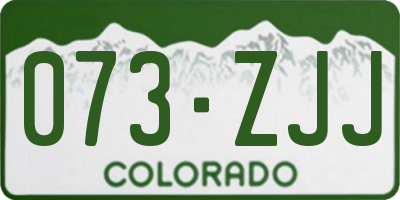 CO license plate 073ZJJ