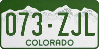 CO license plate 073ZJL