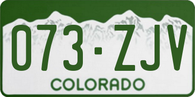 CO license plate 073ZJV