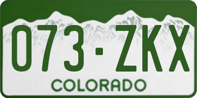 CO license plate 073ZKX