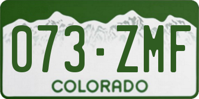 CO license plate 073ZMF