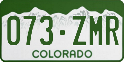 CO license plate 073ZMR