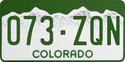 CO license plate 073ZQN