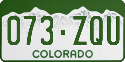 CO license plate 073ZQU