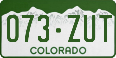 CO license plate 073ZUT