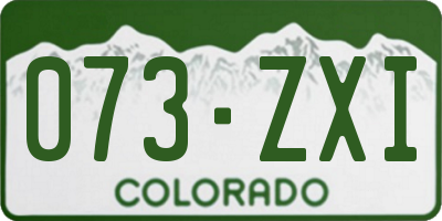 CO license plate 073ZXI