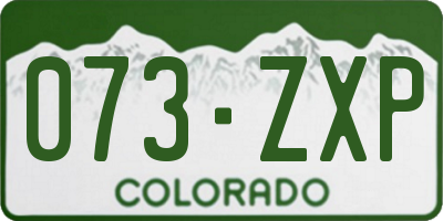 CO license plate 073ZXP