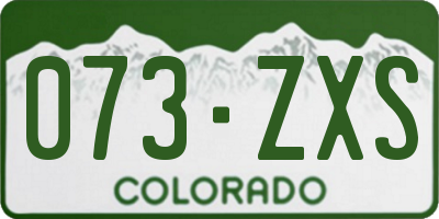 CO license plate 073ZXS