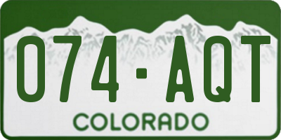 CO license plate 074AQT