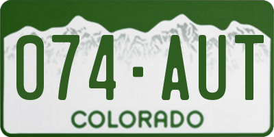 CO license plate 074AUT