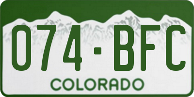 CO license plate 074BFC