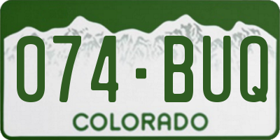 CO license plate 074BUQ