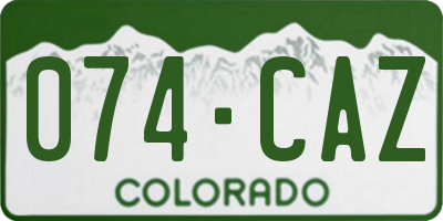 CO license plate 074CAZ