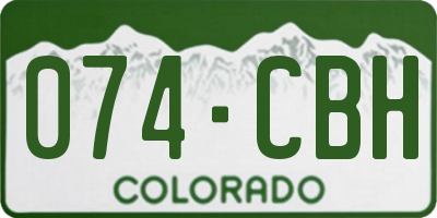 CO license plate 074CBH