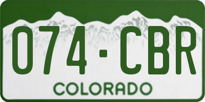 CO license plate 074CBR