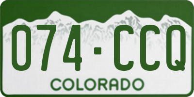 CO license plate 074CCQ
