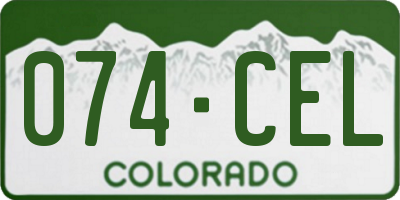 CO license plate 074CEL
