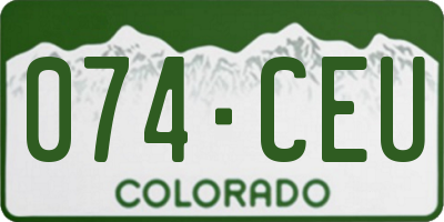 CO license plate 074CEU