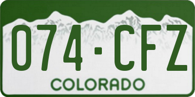 CO license plate 074CFZ