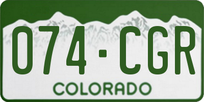 CO license plate 074CGR