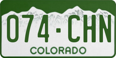 CO license plate 074CHN
