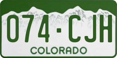 CO license plate 074CJH