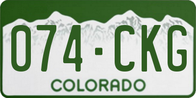 CO license plate 074CKG